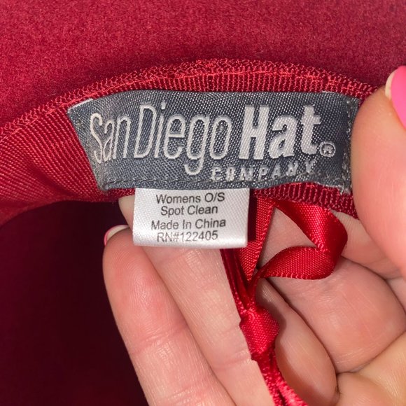 San Diego Hat Co Crimson Red Wool Fedora main image 15